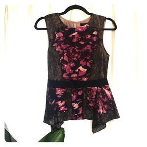 Gorgeous BCBG peplum blouse NWOT